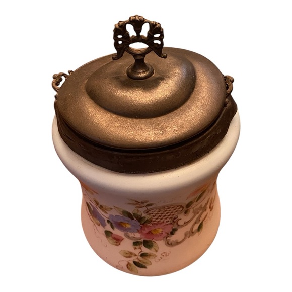 Antique Bristol Glass Biscuit Jar - Picture 4 of 10